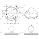 RAM Mount 2.5" Composite Round Base w/1" Ball-4