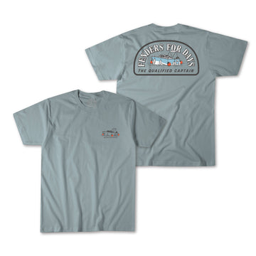 The Qualified Captain Fenders Tee - Light Blue
