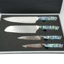 Toadfish Abalone Chef Knives Set 4pc - Chef, Santoku, Utility, Pairing-4