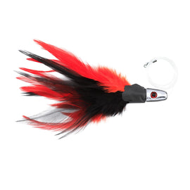 No Alibi 1oz Trolling Feather Rigged & Ready, 7/0 Hook, Swivel & 100lb Mono Leader