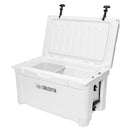 Calcutta Renegade Cooler 55 Liter White w/Removeable Tray & LED Drain Plug, EZ-Lift Rope Handle-2