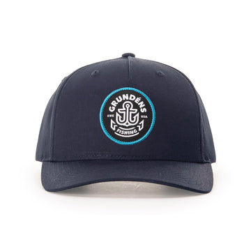 Buy navy Grundens Icon Anchor Trucker Hat