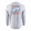 Grundens Striped Bass LS Tech T-Shirt - Steel Grey-3