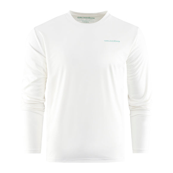 Grundens Trophy Hunting LS Tech T-Shirt - White