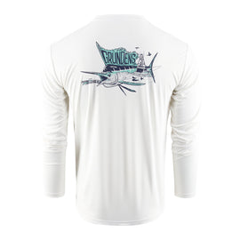 Grundens Trophy Hunting LS Tech T-Shirt - White