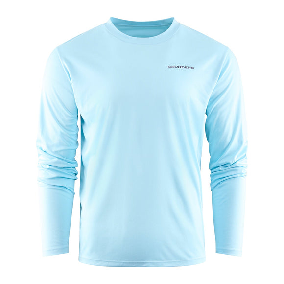 Grundens Twin Tuna LS Tech T-Shirt - Aquamarine