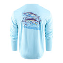 Grundens Twin Tuna LS Tech T-Shirt - Aquamarine-2