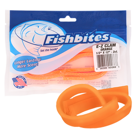 Fishbites E-Z Clam Longer Lasting Bait Strips 1/2in Wide x 12in Long 2pk
