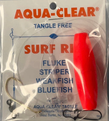Aqua-Clear SR-1 Surf Rig - 3/0 Gold Beak Hook  & Red Float - 0