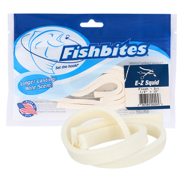 Fishbites E-Z Squid Longer Lasting Bait Strips 1/2in Wide x 12in Long 2pk
