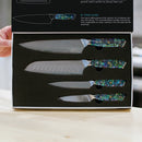 Toadfish Abalone Chef Knives Set 4pc - Chef, Santoku, Utility, Pairing-2