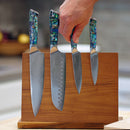 Toadfish Abalone Chef Knives Set 4pc - Chef, Santoku, Utility, Pairing-3