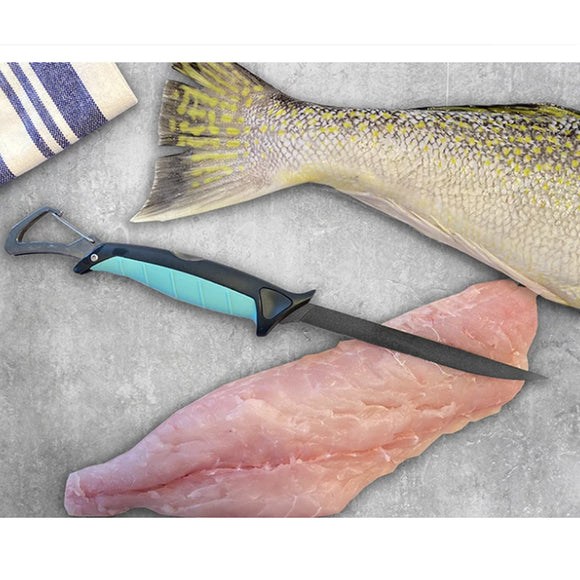 Toadfish Stowaway 7" Folding Filet Knife w/Built in Carabiner