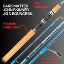 Dark Matter John Skinner 1pc Jig & Bounce Metallic Blue Spinning Rod-3