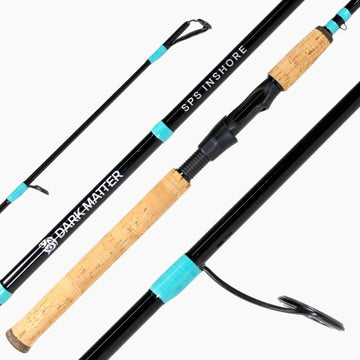 Buy black-blue Dark Matter SPS 7ft Inshore Spinning Rods - Med/Heavy Action (10-20lb Mono - 1/2-1.25oz Lure Weight)