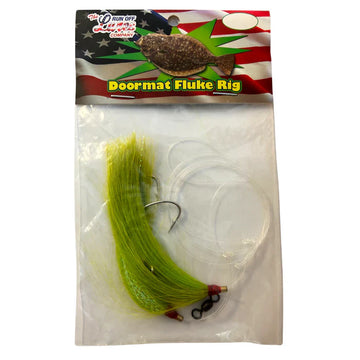 Run Off Lures Hi/Lo Doormat Fluke Rig w/Glow Squids