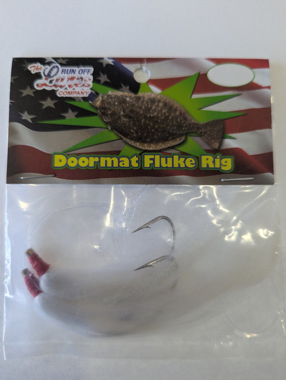 Run Off Lures Hi/Lo Doormat Fluke Rig w/Glow Squids