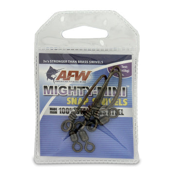 AFW Mighty Mini Stainless Steel Snap Swivels - Gunmetal Black - 0