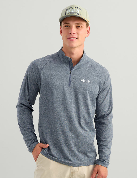 Huk Airweight Heather 1/4 Zip