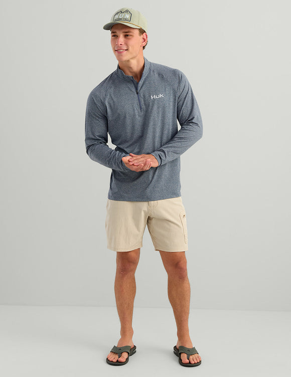 Huk Airweight Heather 1/4 Zip