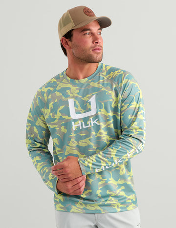 Buy seagrass Huk Icon Printed Performance Crew