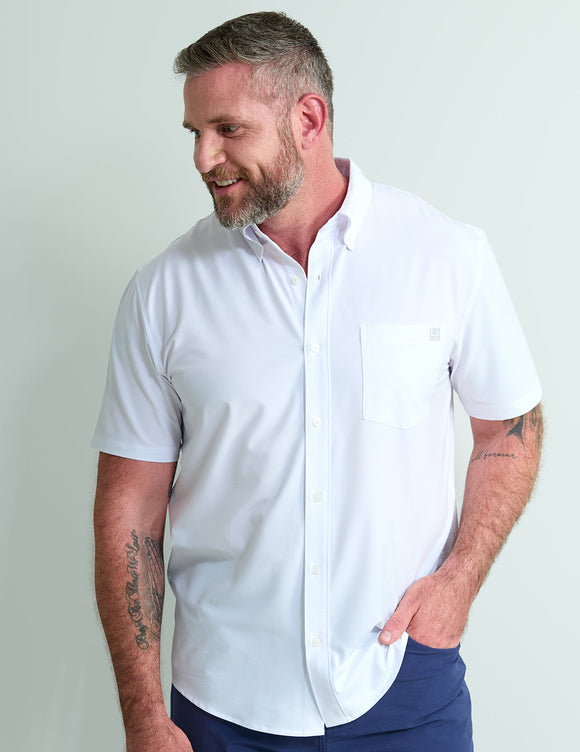 Huk Kona Button Down - White Boat Drinks