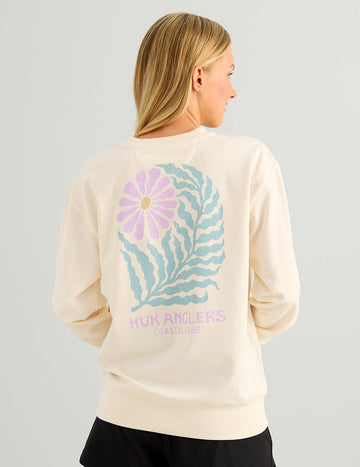 Huk Women's Edisto Coastal club Terry Crew