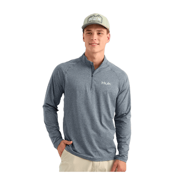 Huk Airweight Heather 1/4 Zip