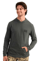 Huk and Bars Hoodie Tee - Dark Shadow-1