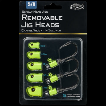 Buy chartreuse Stack Tackle Screwy Head Jigs 5/0