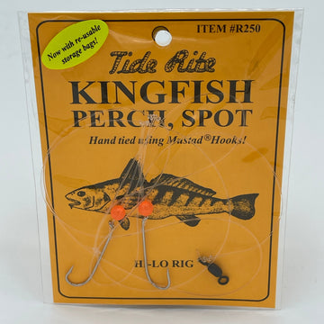 TideRite R250 Hi-Lo Kingfish/Spot Rig w/Red Beads & Long Shank Hooks - 0