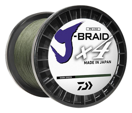Daiwa J-Braid X4 3000yd Spool Braided Line