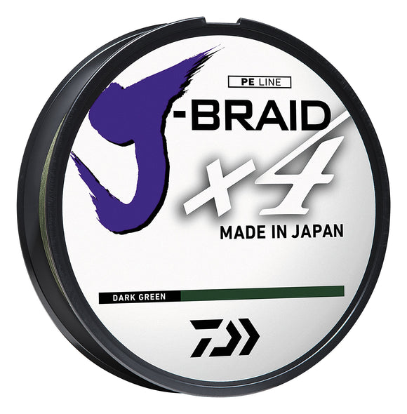 Daiwa J-Braid X4 150yd Spool Braided Line