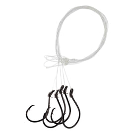 Eagle Claw L801C1H Lazer Sharp Inline Circle Baitholder 18" Snell Platinum Black