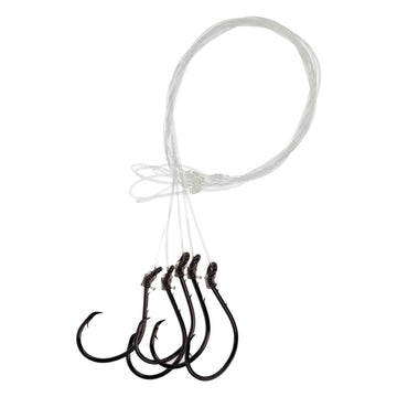 Eagle Claw L801C1H Lazer Sharp Inline Circle Baitholder 18" Snell Platinum Black