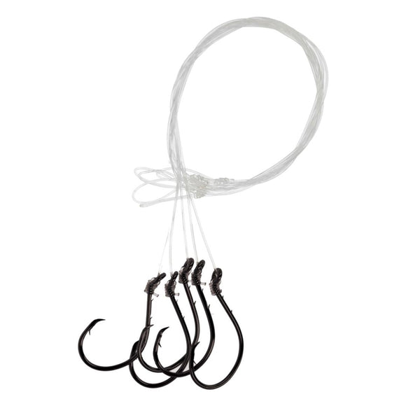 Eagle Claw L801C1H Lazer Sharp Inline Circle Baitholder 18" Snell Platinum Black