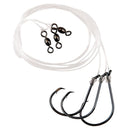 Eagle Claw L926-C2 8/0 Inline Octopus Circle Hook Striped Bass Rig 45" Leader 3pk-2