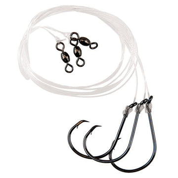 Eagle Claw L926-C2 8/0 Inline Octopus Circle Hook Striped Bass Rig 45" Leader 3pk - 0