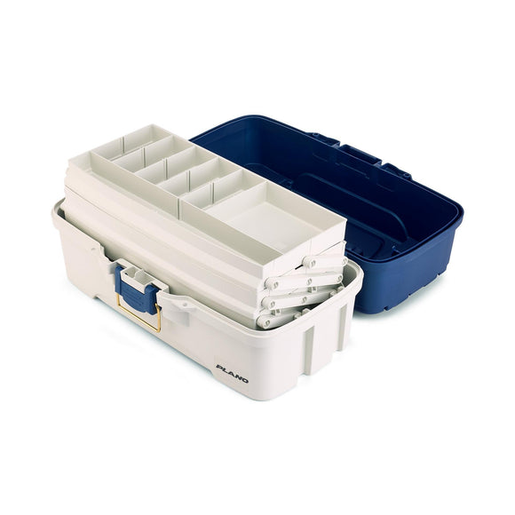 Plano Three-Tray Tackle Box - Blue/White