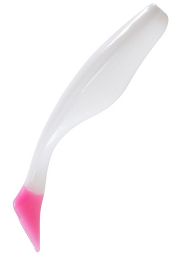 Buy white-pink-tail Bass Assassin 4in Saltwater Seashad 10pk