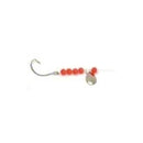 Sea Striker Snelled Wide Gap Hook Nickel Spinner, Red Beads  w/12" Leader S503R-2