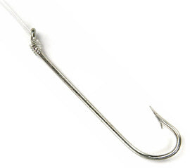 Sea Striker Snelled Hook Long Shank Tinned Pacific Bass w/12" Leader S102 - 0