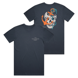 The Qualified Captain Weigh Anchor Tee - Petrol Blue