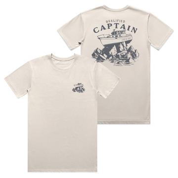 The Qualified Captain On The Rocks Tee - Bone