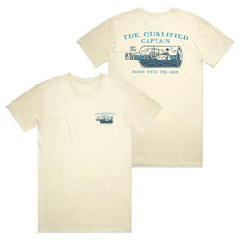 The Qualified Captain Mayday in a Bottle Tee - Pale Yellow
