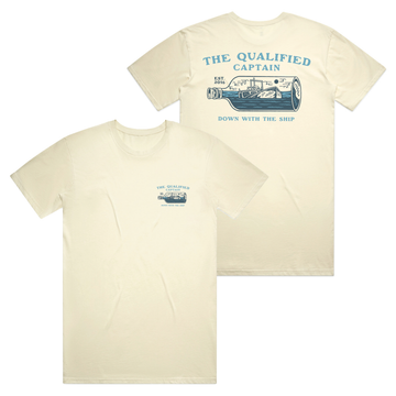 The Qualified Captain Mayday in a Bottle Tee - Pale Yellow