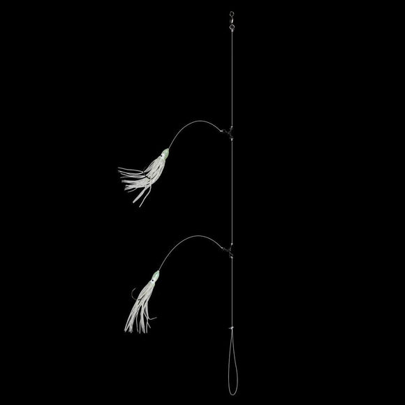 Jigging World Tilefish Hi-Lo Circle Hook 8/0 - 6" Glow Squid Rigs