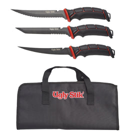 Ugly Stik Tools 3pc Knife Set w/Case