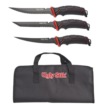 Ugly Stik Tools 3pc Knife Set w/Case