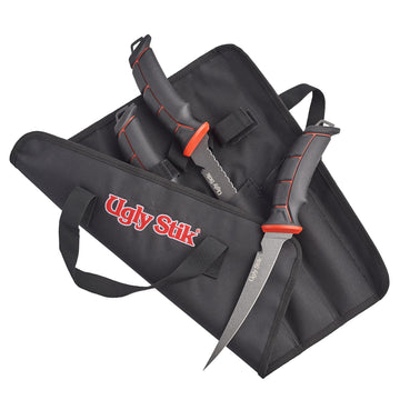 Ugly Stik Tools 3pc Knife Set w/Case - 0